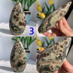 Rhyolite Green Flower Jasper Freeform Self-Standing