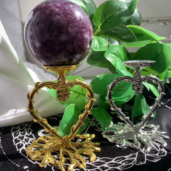 metal heart shape sphere holder stand (8)