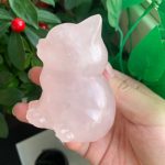 Crystal Cat Carving 72mm Obsidian Cat Animal Free Shipping