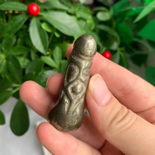 Pyrite Penis Carving Crystal Dildo Free Shipping