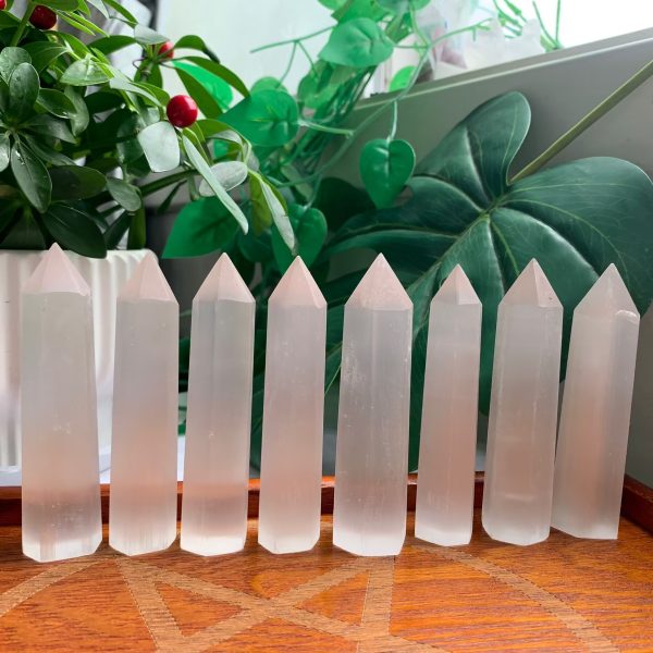 Selenite Tower Crystal Point Free Shipping