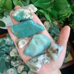 Green Sakura Agate Polished Stone Madagascar Green Flower Agate Freefrom Free Shipping