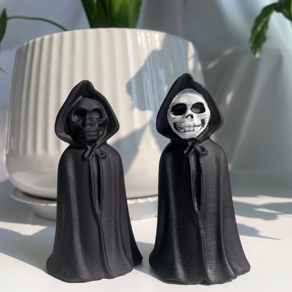 Obsidian Death Crystal Grim Reaper Carving Halloween Gift 80mm Free Shipping