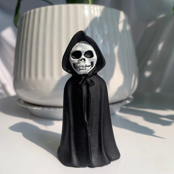 Obsidian Death Crystal Grim Reaper Carving Halloween Gift 80mm Free Shipping