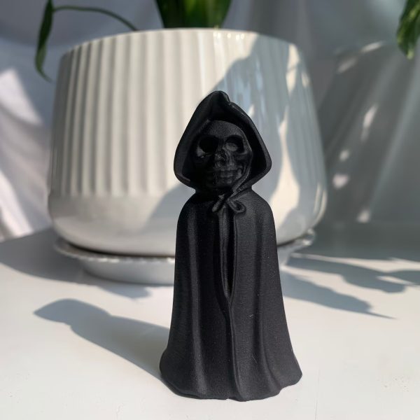 Obsidian Death Crystal Grim Reaper Carving Halloween Gift 80mm Free Shipping